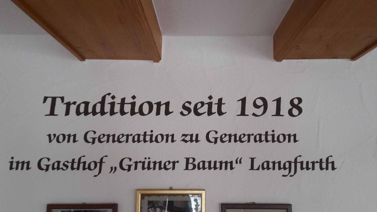 Gasthof Gruener Baum Oberlangfurth Esterno foto